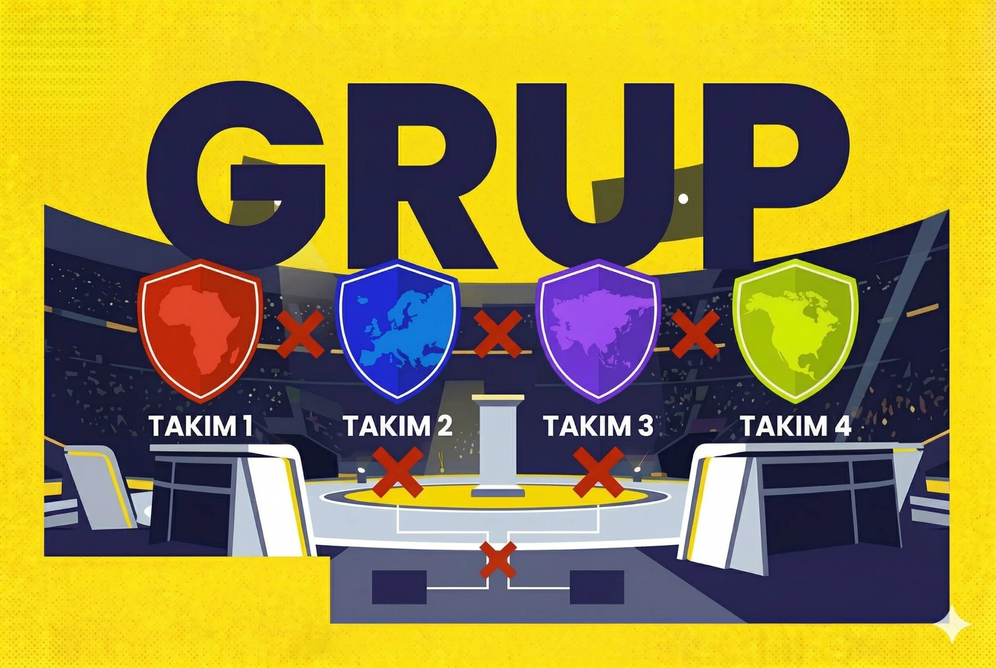 Dünya Kupası kura çekiminde konfederasyon kısıtlama kuralını gösteren infografik